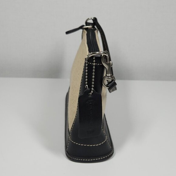 Vintage Coach Canvas & Leather Mini Shoulder Bag #6115 - Picture 2 of 9